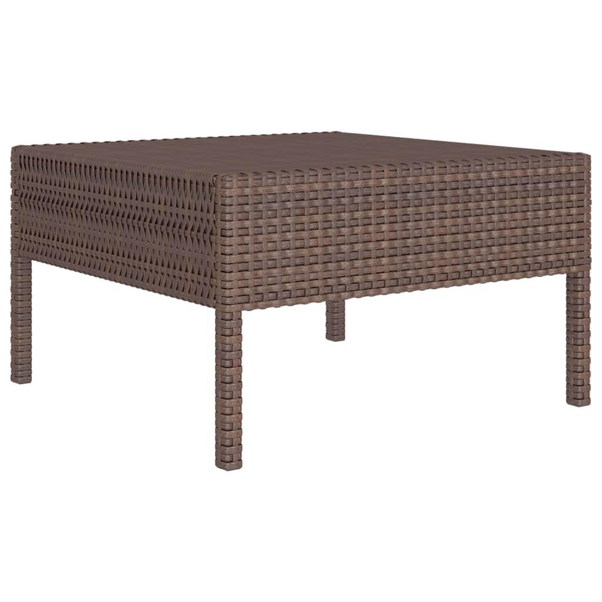 Voir la diapositive 4 : VIDAXL Salon de jardin 10 pcs avec coussins Resine tressee Marron