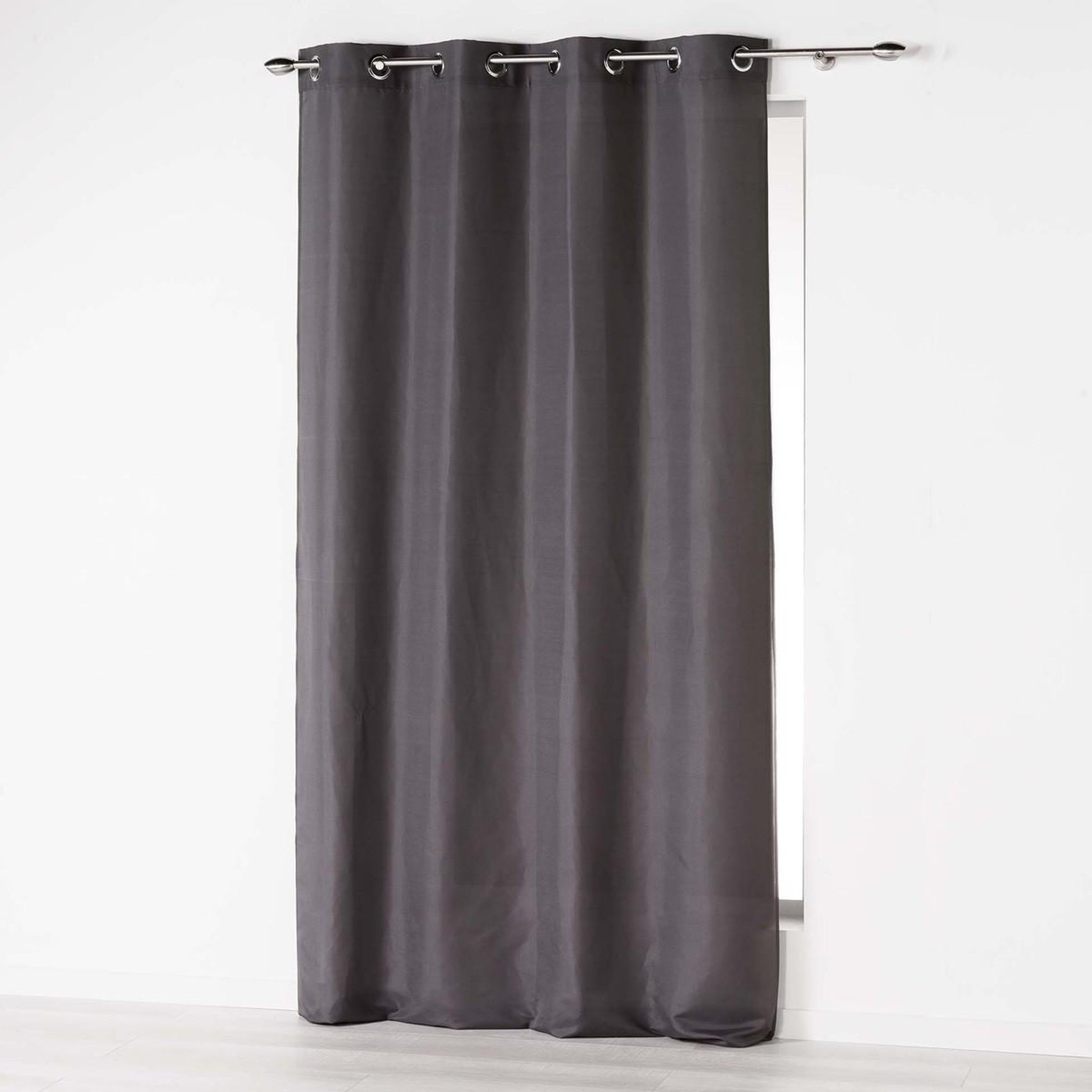Douceur d'Intérieur Rideau à oeillets  absolu  140x280cm anthracite