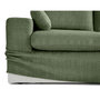 Voir la diapositive 3 : LISA DESIGN Calgary - canapé d'angle déhoussable et modulable 3 places + 1 pouf en velours texturé