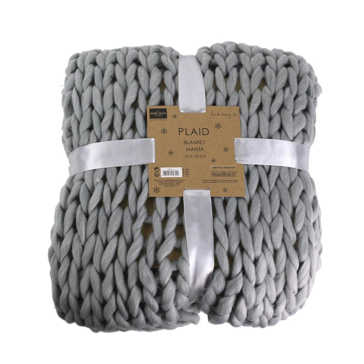 The Home Deco Factory Plaid grosse maille Chunky
