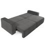 Voir la diapositive 4 : BEST MOBILIER Artemisa - canapé droit 3 places convertible avec coffre en velours côtelé