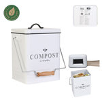  Boite de compost 5 litres bois et acier inoxydable