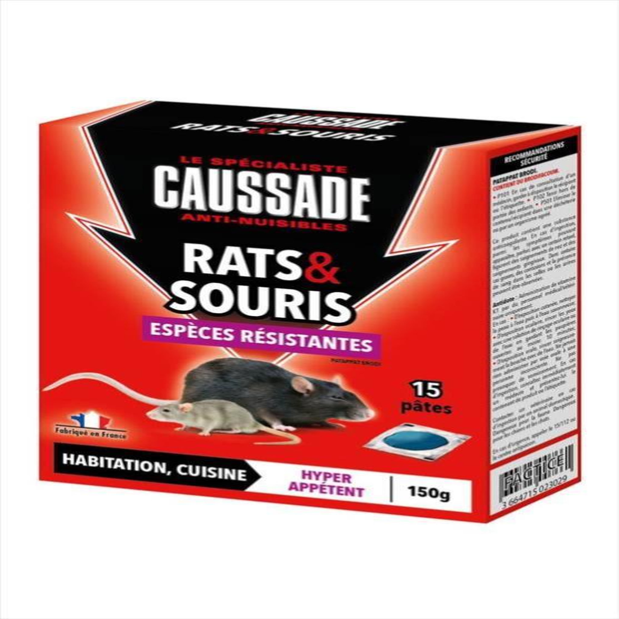 Caussade Pâte antirats et souris CAUSSADE, 150g