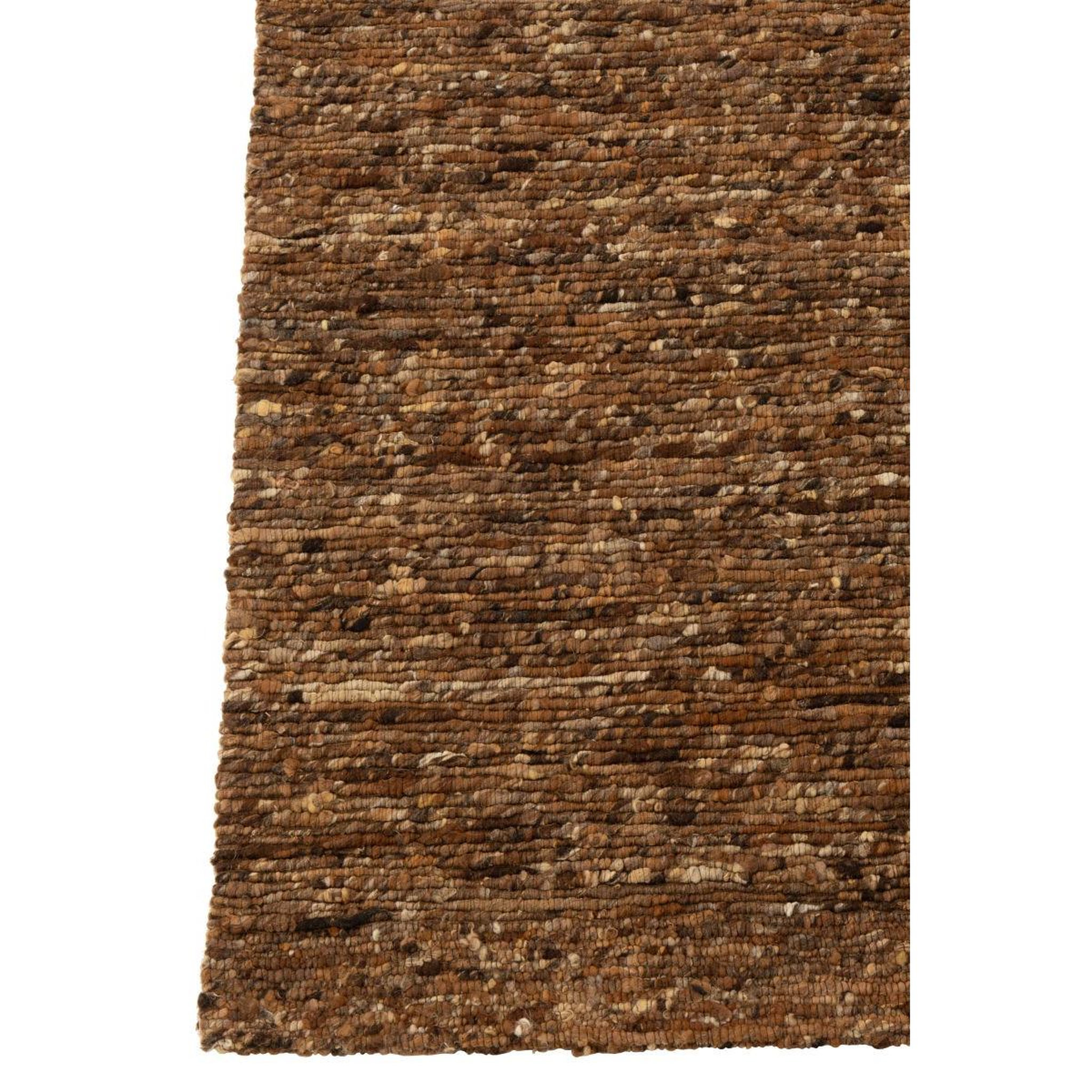Voir la diapositive 2 : J-LINE Tapis tissé en laine  wild  160x230cm marron