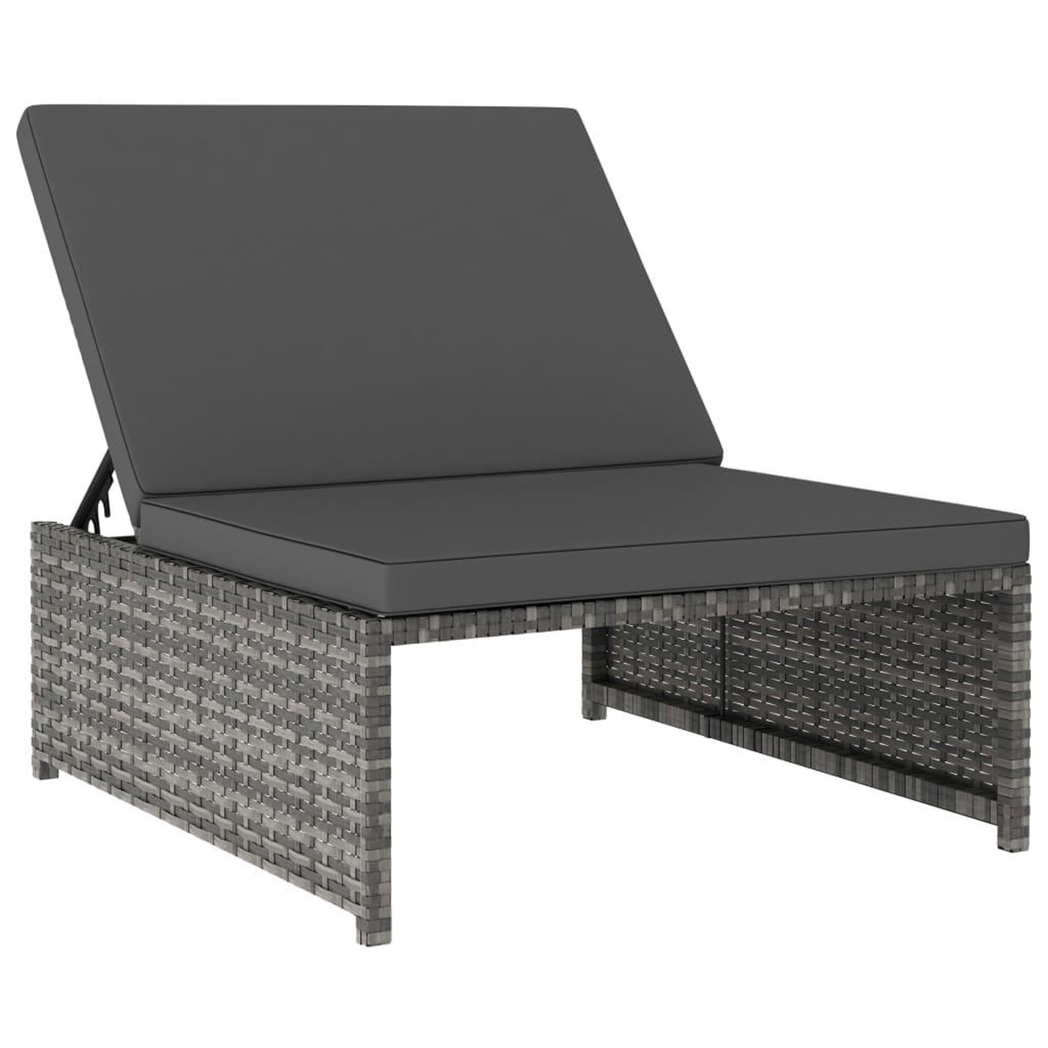 Voir la diapositive 5 : VIDAXL Chaises inclinables de jardin lot de 2 et table resine tressee