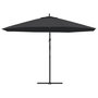Voir la diapositive 5 : VIDAXL Parasol de jardin en porte-a-faux avec mat en aluminium noir