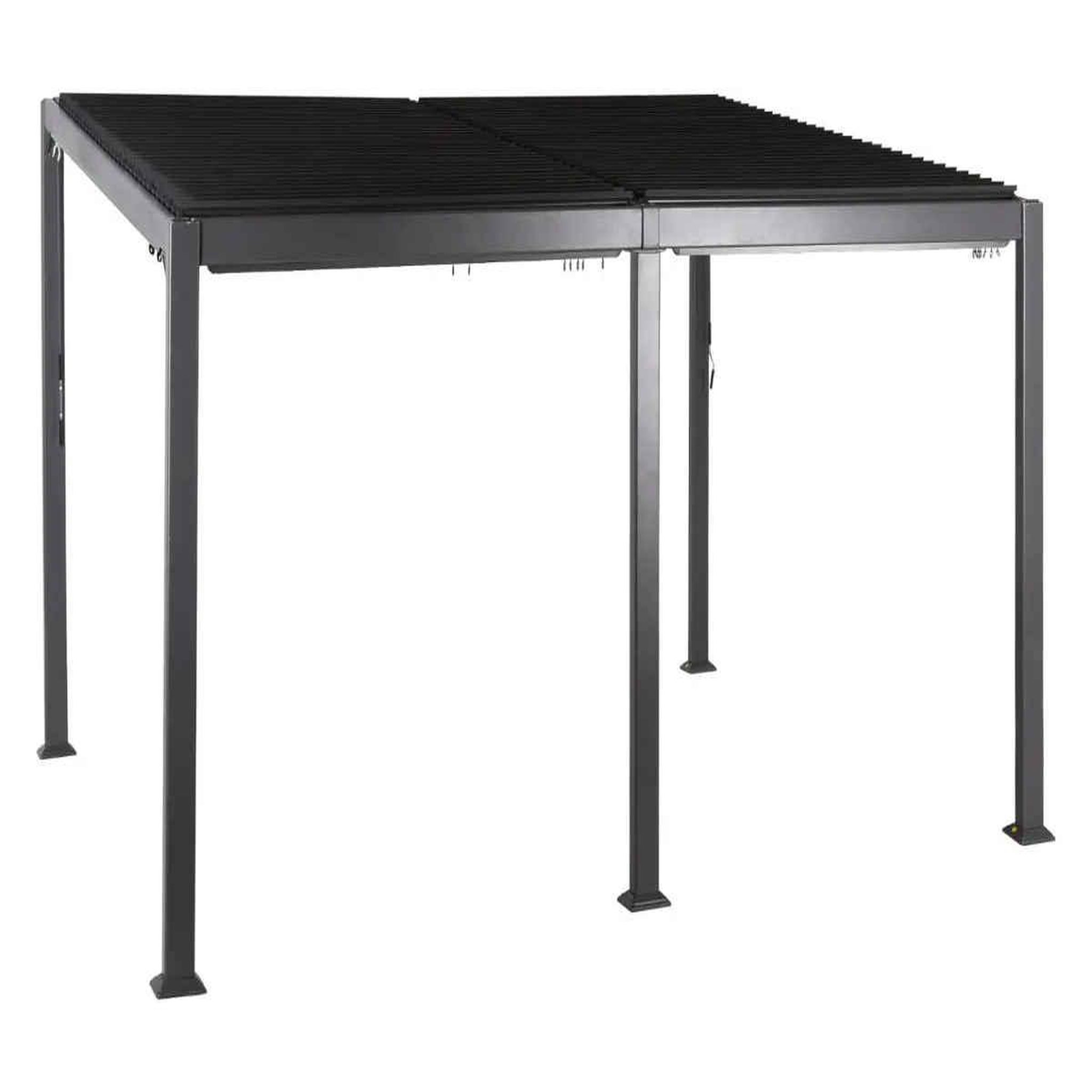 Voir la diapositive 3 : HESPERIDE Pergola bioclimatique avila graphite 4 x 3 m - hespéride
