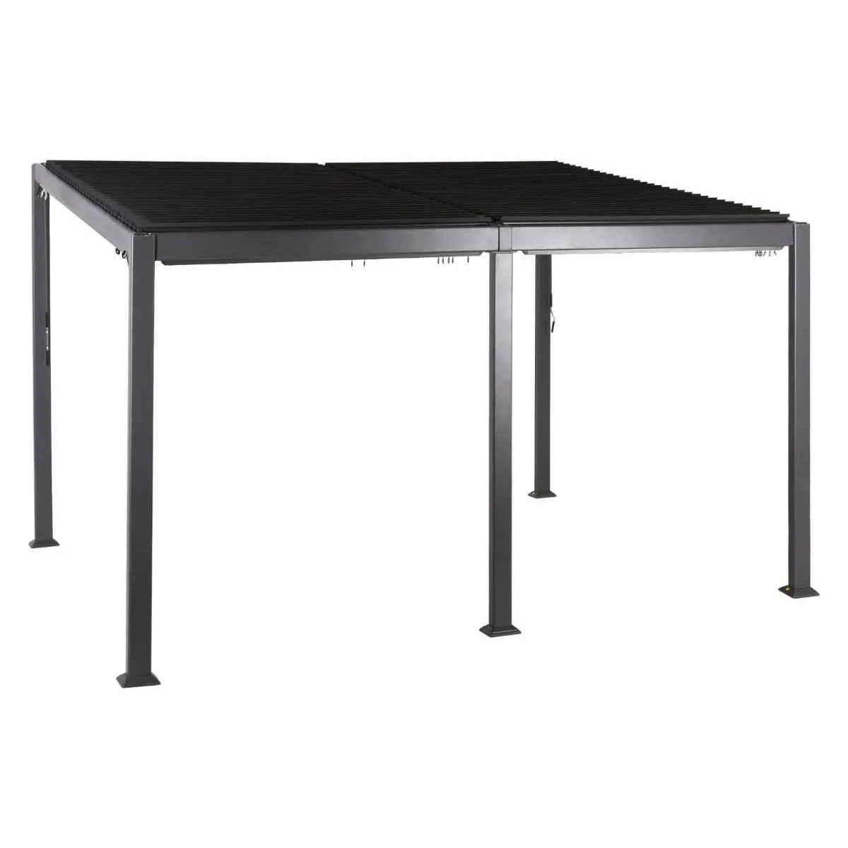 HESPERIDE Pergola bioclimatique Avila 4 x 3 m graphite en aluminium - Hespéride