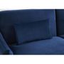 Voir la diapositive 6 : CONCEPT USINE Canapé design convertible 3 places en velours bleu BETTY