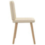 Voir la diapositive 5 : VIDAXL Chaises a manger lot de 2 creme tissu