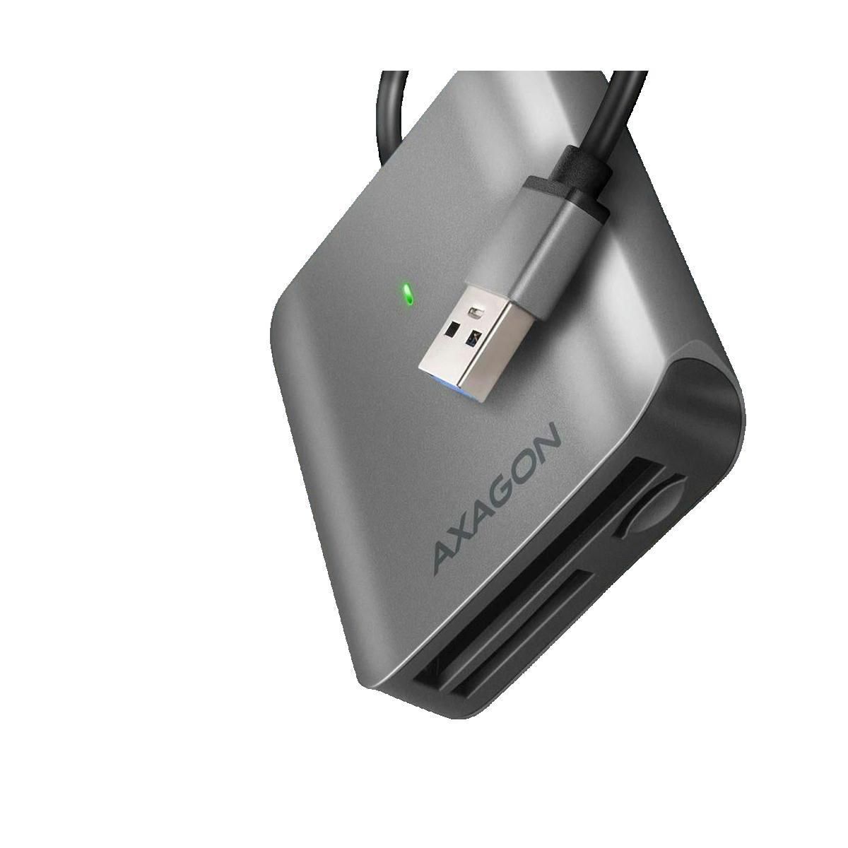 Qu-ax Lecteur de carte Axagon CRE-S3 Aluminium