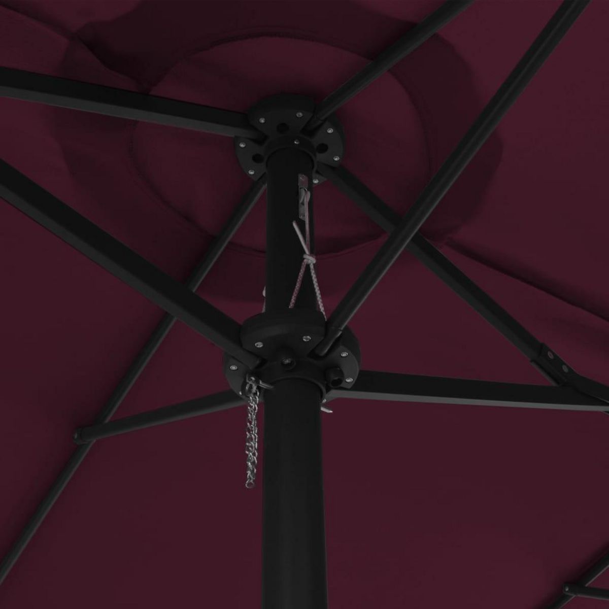 VIDAXL Parasol d'exterieur avec mat en aluminium rouge bordeaux