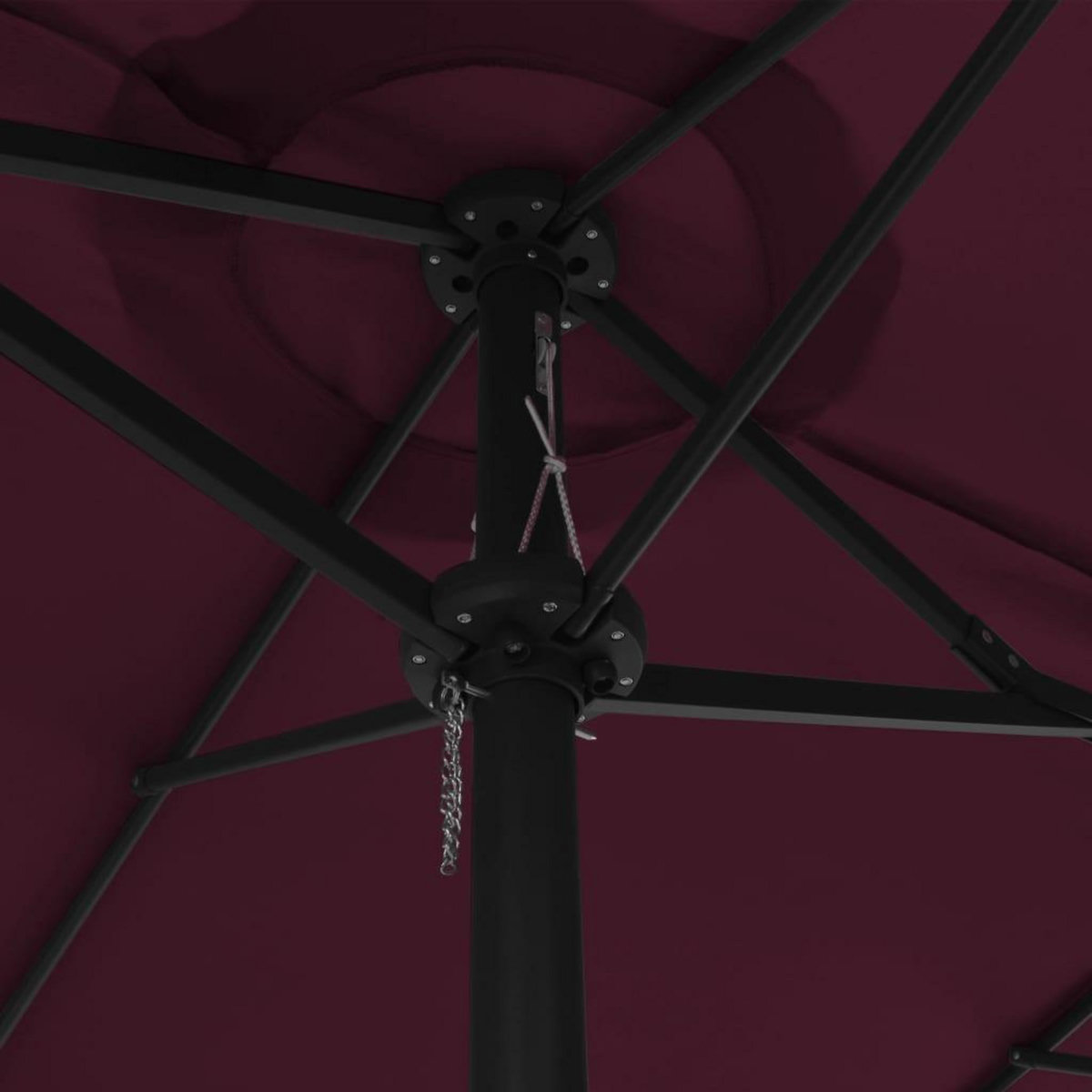 VIDAXL Parasol d'exterieur avec mat en aluminium rouge bordeaux