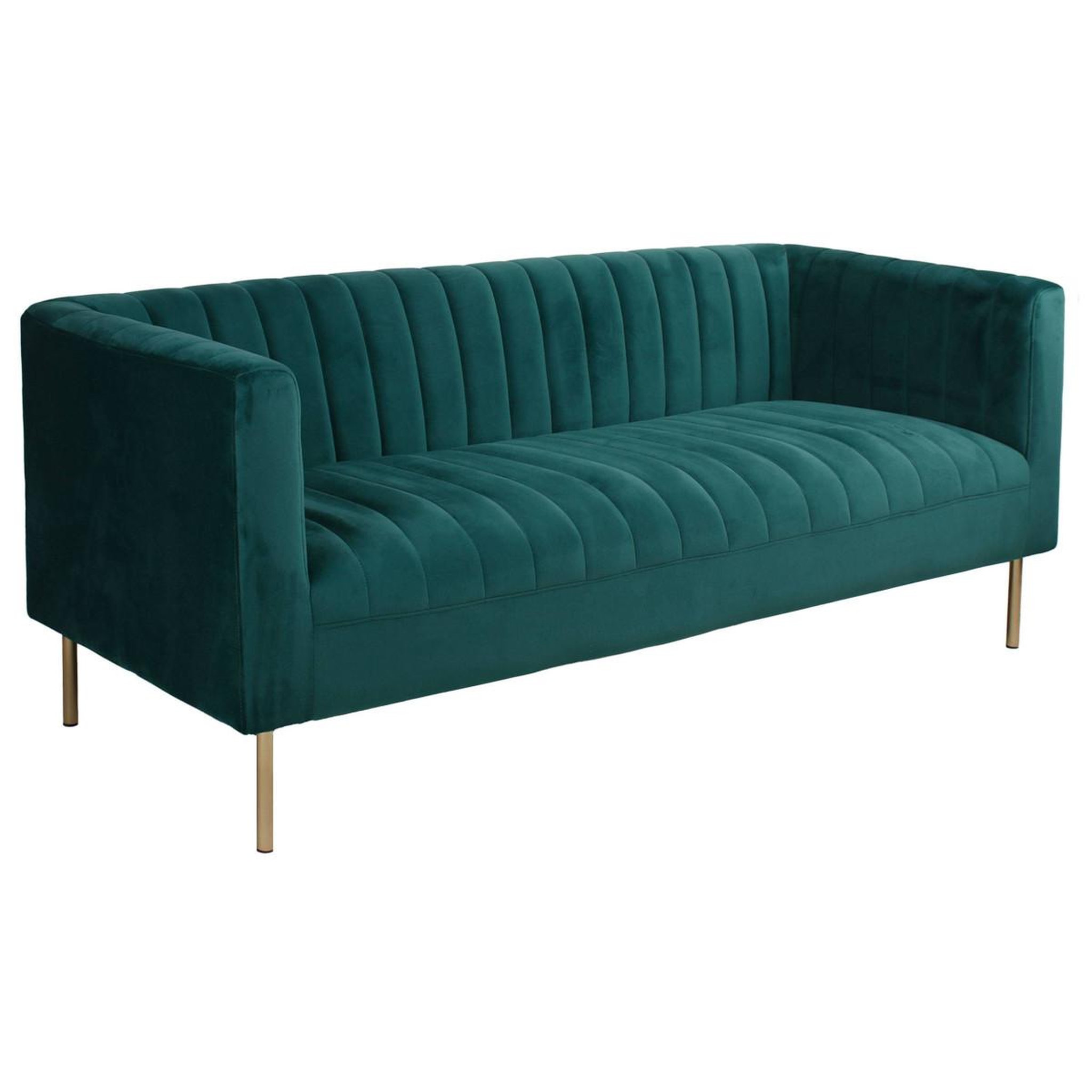 Paris Prix Canapé 3 places velours  taylor  179cm vert