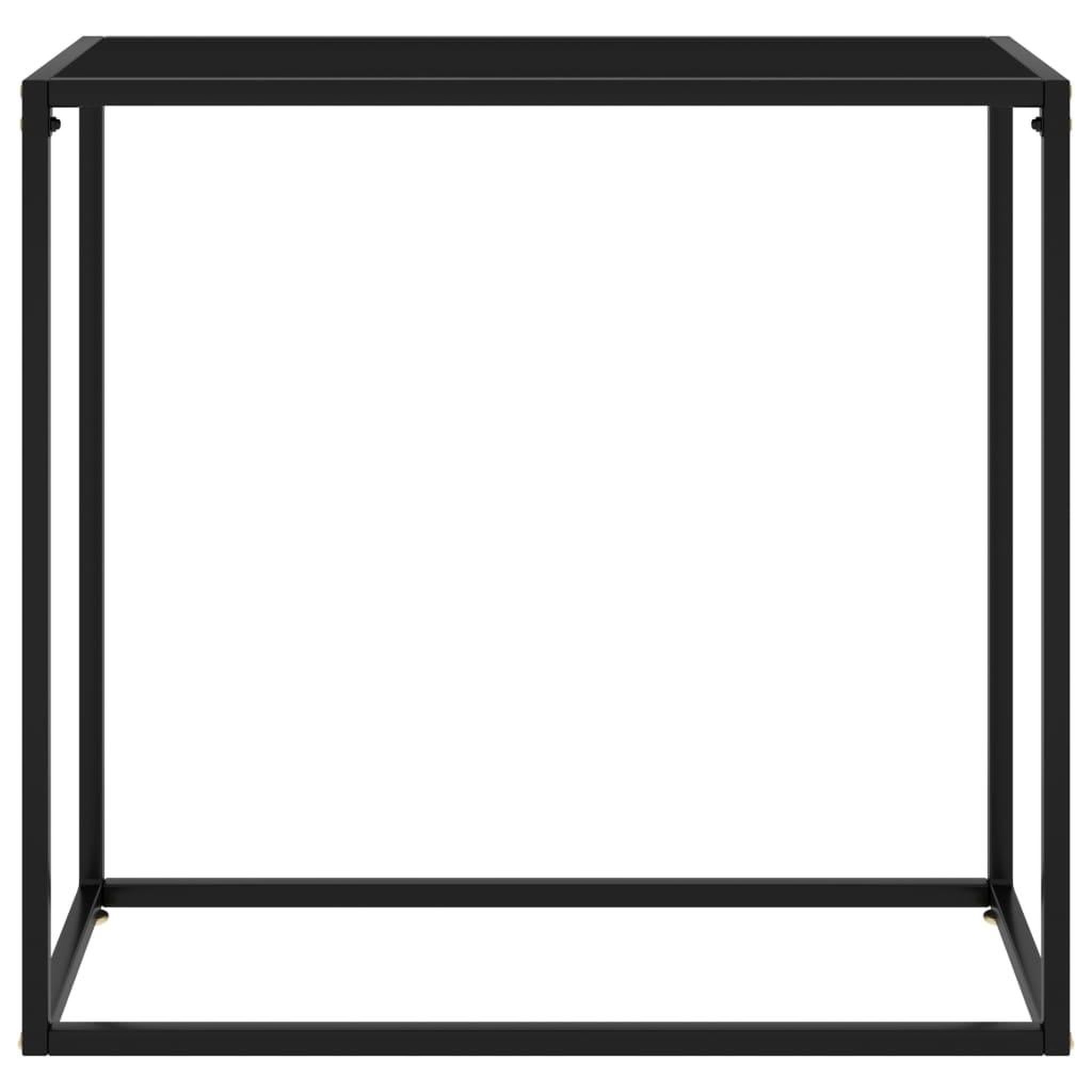 Voir la diapositive 2 : VIDAXL Table console Noir 80x35x75 cm Verre trempe