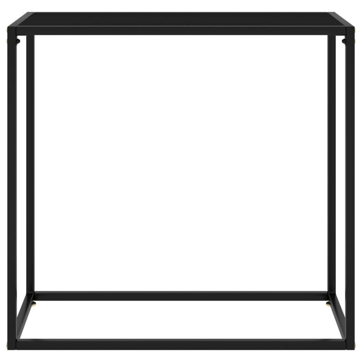 VIDAXL Table console Noir 80x35x75 cm Verre trempe