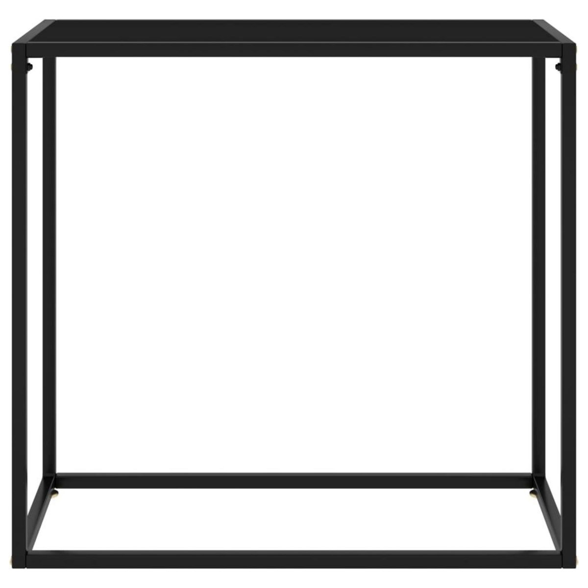 VIDAXL Table console Noir 80x35x75 cm Verre trempe
