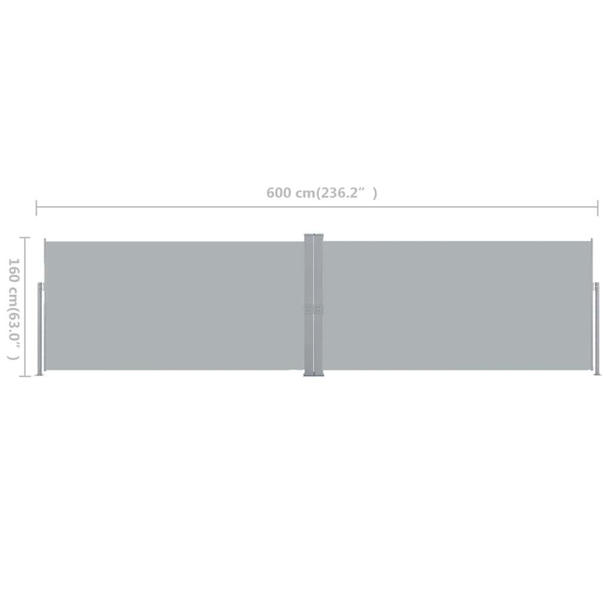 Voir la diapositive 6 : VIDAXL Auvent lateral retractable 160x600 cm gris