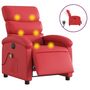 Voir la diapositive 2 : VIDAXL Fauteuil de massage inclinable electrique rouge similicuir