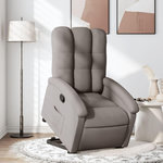 VIDAXL Fauteuil inclinable taupe tissu
