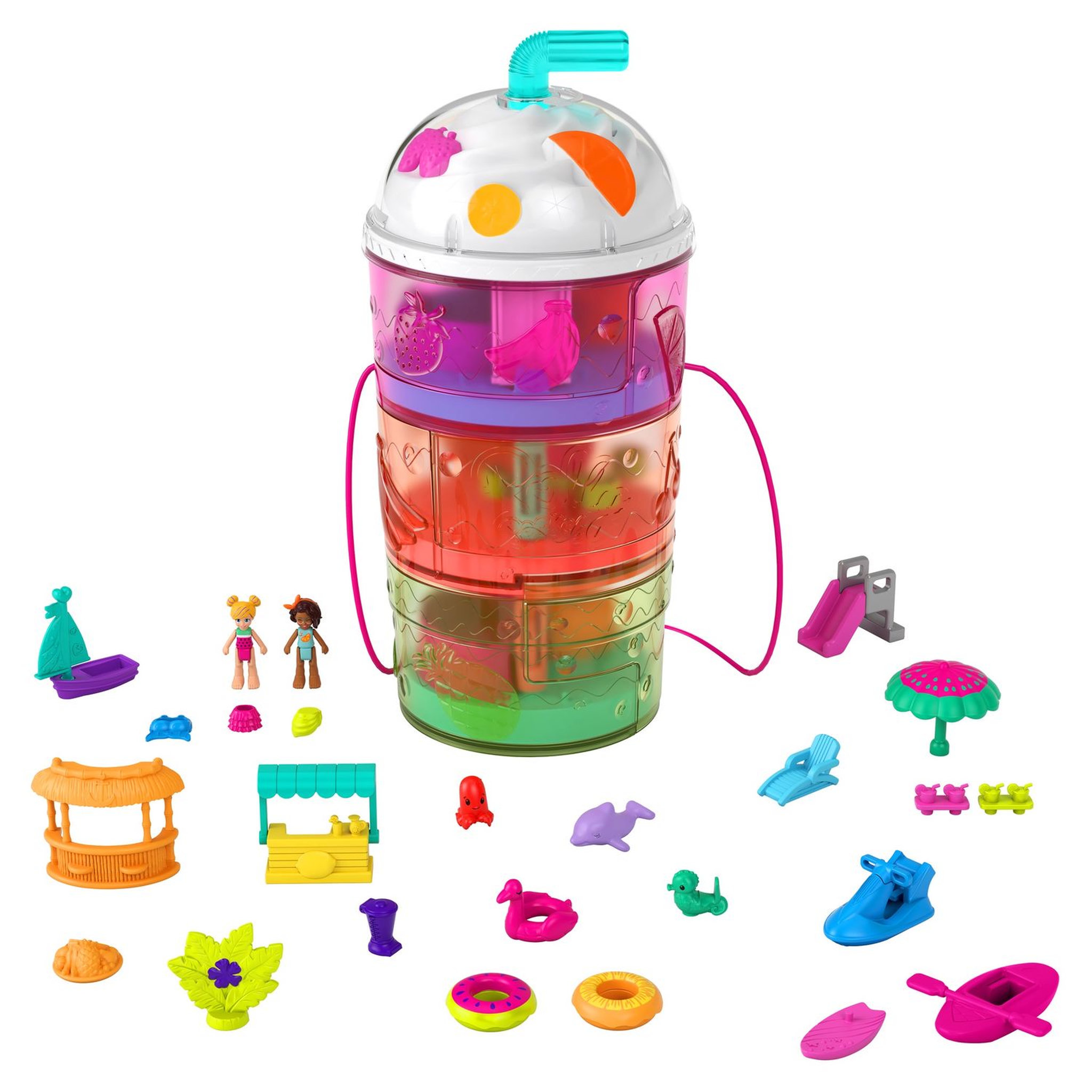 Voir la diapositive 1 : MATTEL Coffret Polly Pocket multifacettes Smoothie