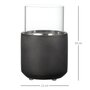 HOMCOM Cheminée portable à poser bioéthanol avec réservoir 0,4 L couverture 18 m² - design vase - dim. 12L x 12l x 19H cm