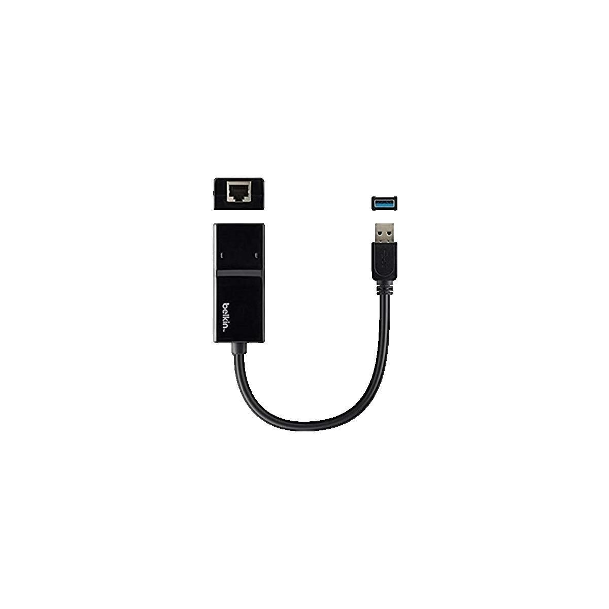 Belkin Adaptateur USB 3.0 vers Gigabit Ethernet Belkin 0722868950647 Noir