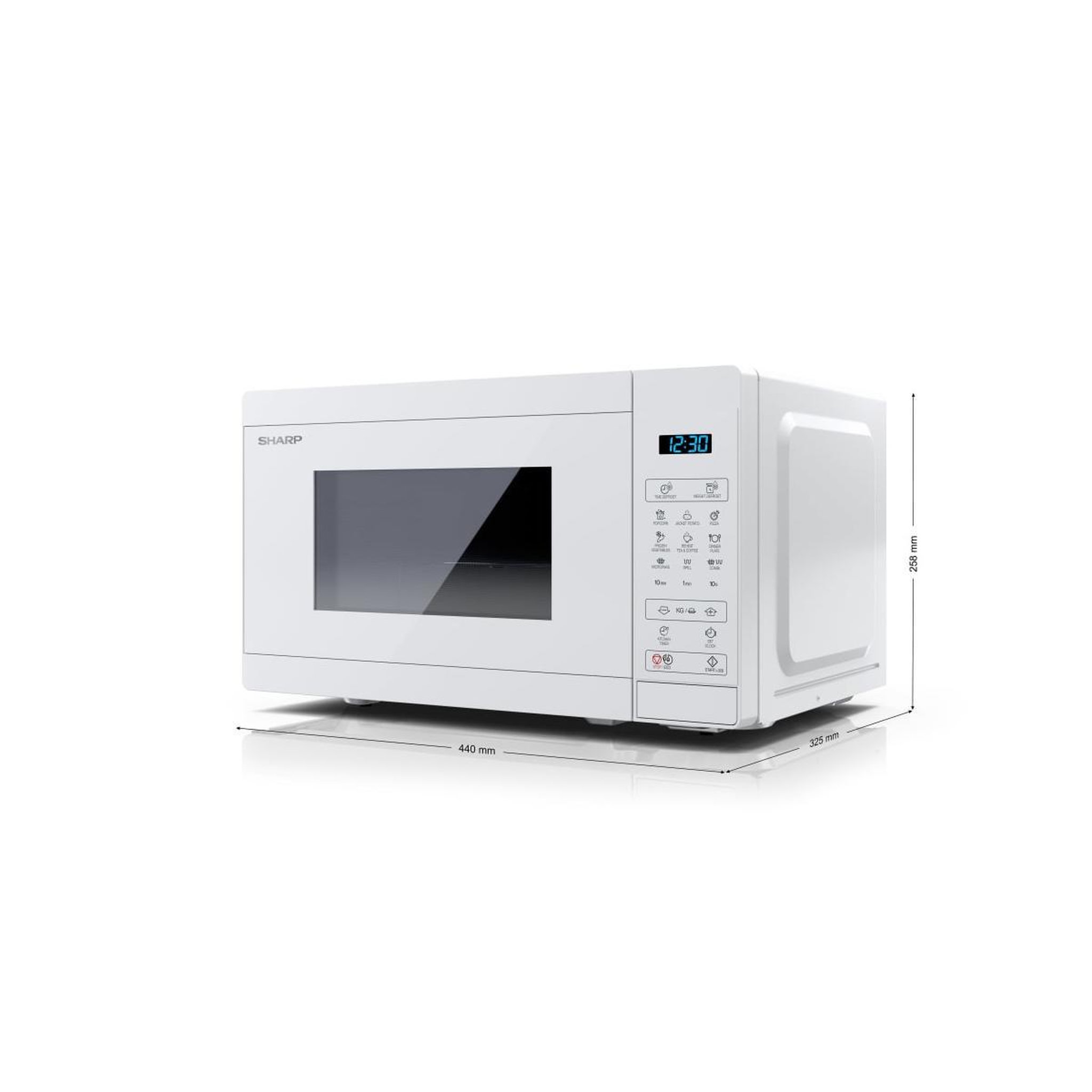 Voir la diapositive 3 : Sharp Four à micro-ondes combiné à surface plane Sharp YC-MG02E-C 20 L 800 W Blanc