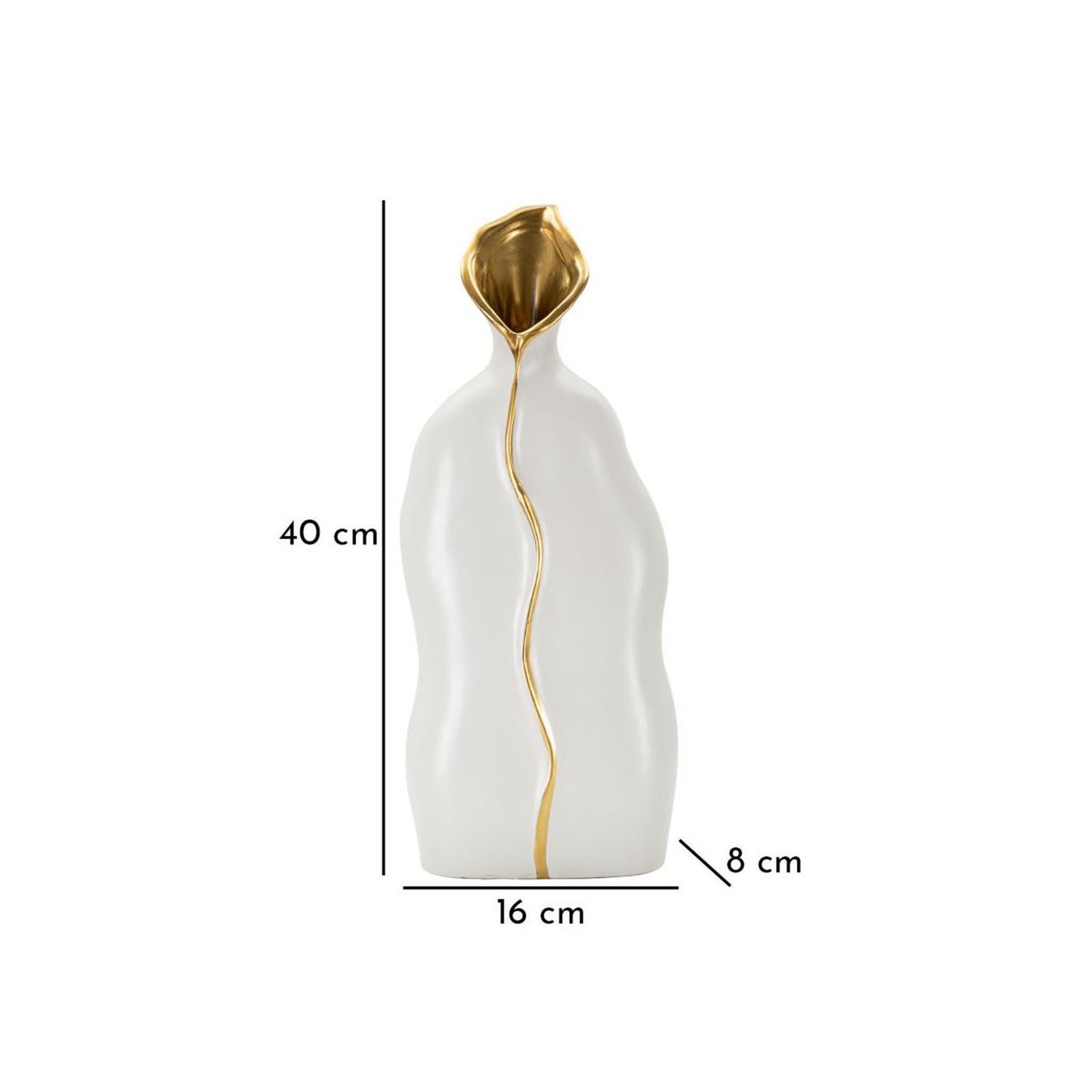 Voir la diapositive 6 : Paris Prix Vase design en céramique  uma  40cm blanc