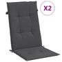 Voir la diapositive 2 : VIDAXL Coussins de chaise a dossier haut lot de 2 anthracite melange