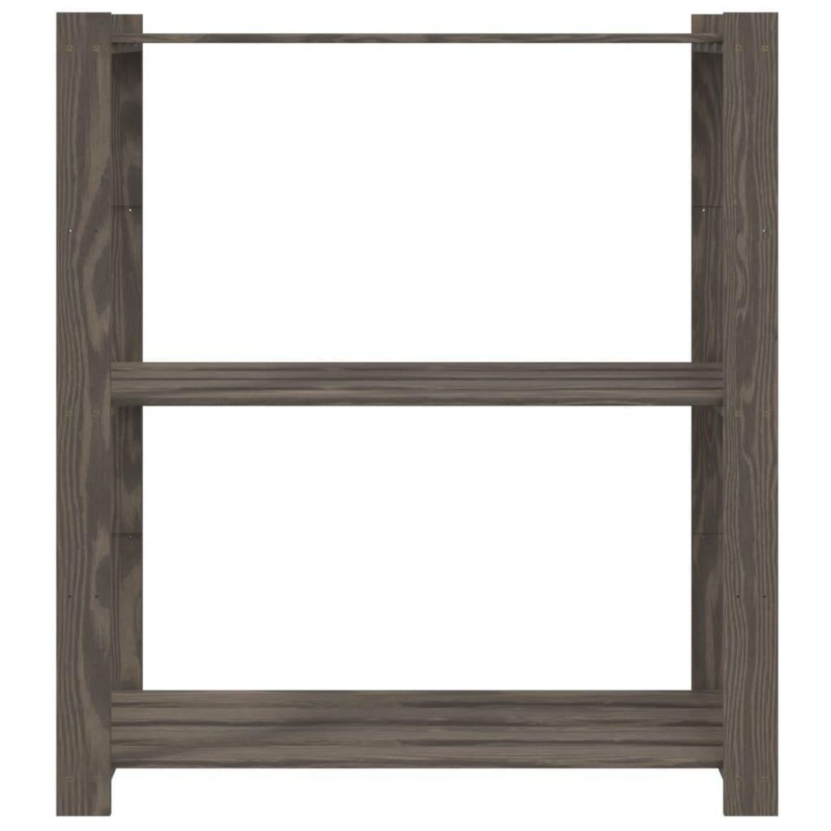 VIDAXL Support de rangement a 3 niveaux gris 80x38x90 cm bois de pin