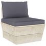 Voir la diapositive 2 : VIDAXL Canape central palette de jardin avec coussins Epicea impregne