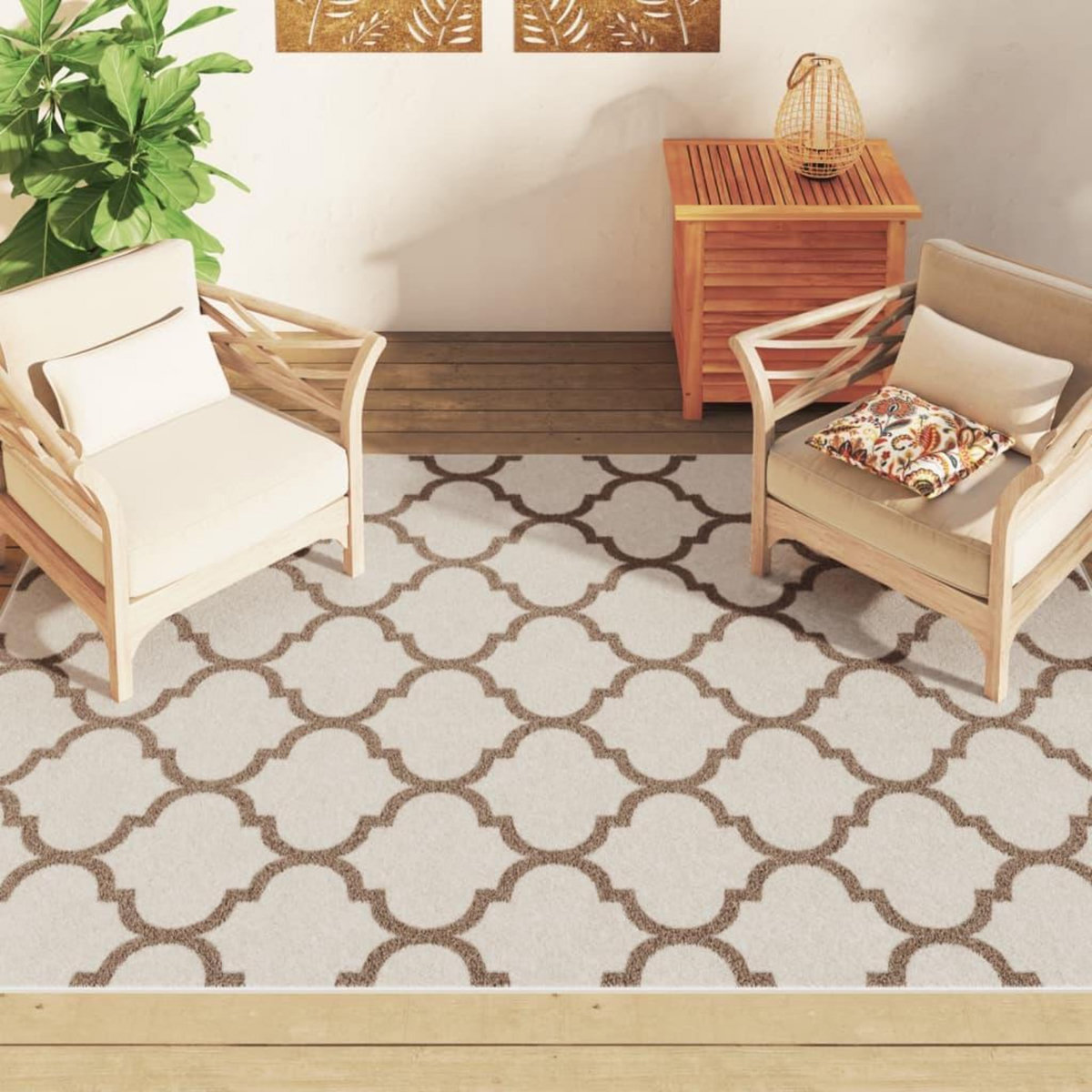 VIDAXL Tapis interieur exterieur a poils courts 190x300cm antiderapant