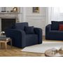 Voir la diapositive 1 : BEST MOBILIER Miro - fauteuil en velours texturé