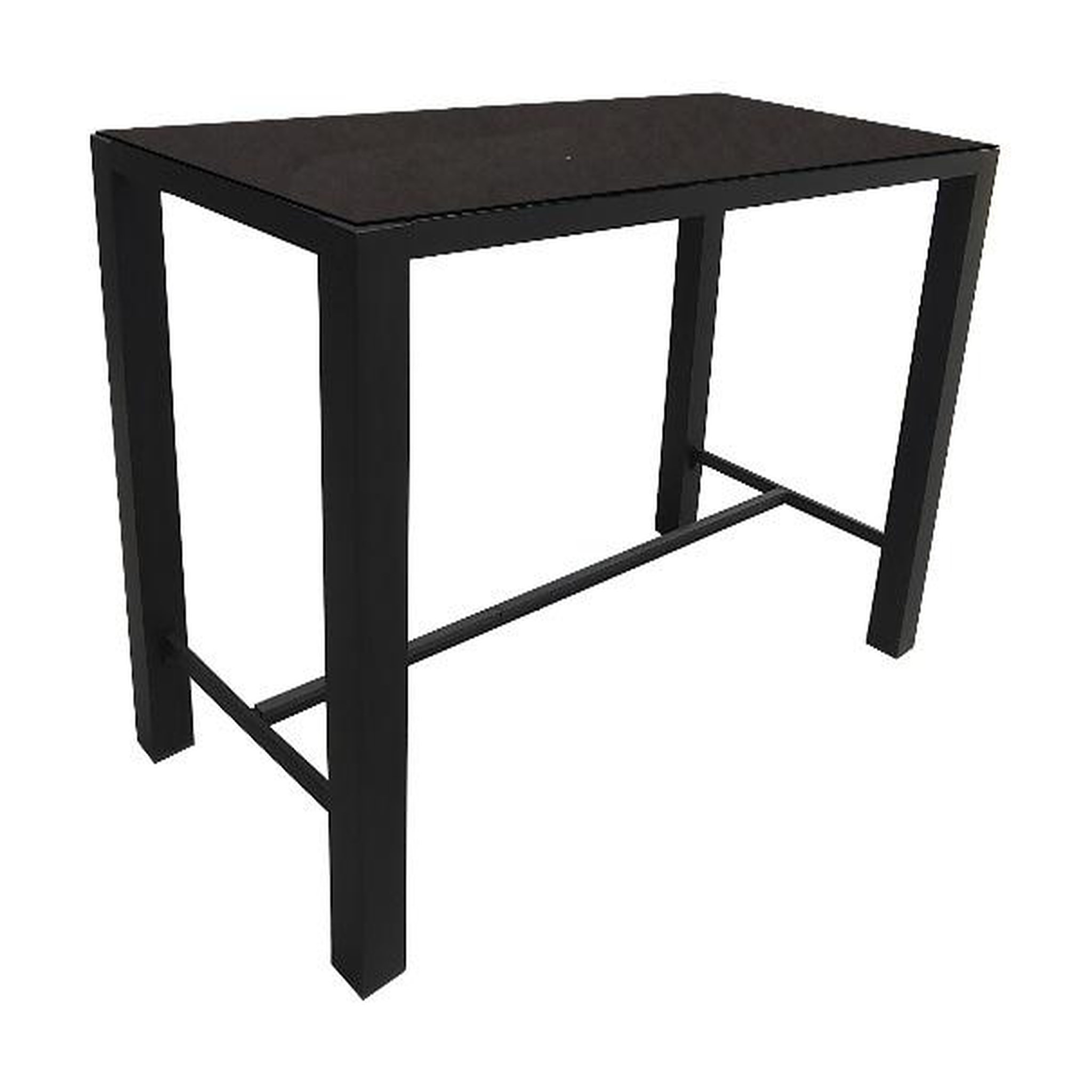 Proloisirs Table haute extensible Stoneo en aluminium/céramique - 140 x 74 cm - graphite/anthracite