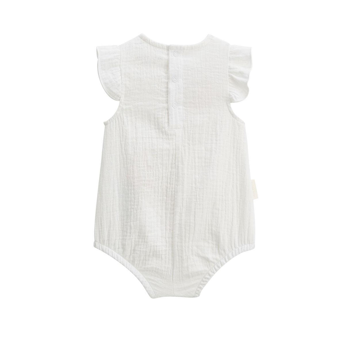 Petit Béguin Lot de 2 barboteuses bloomer bébé en gaze de coton Praline