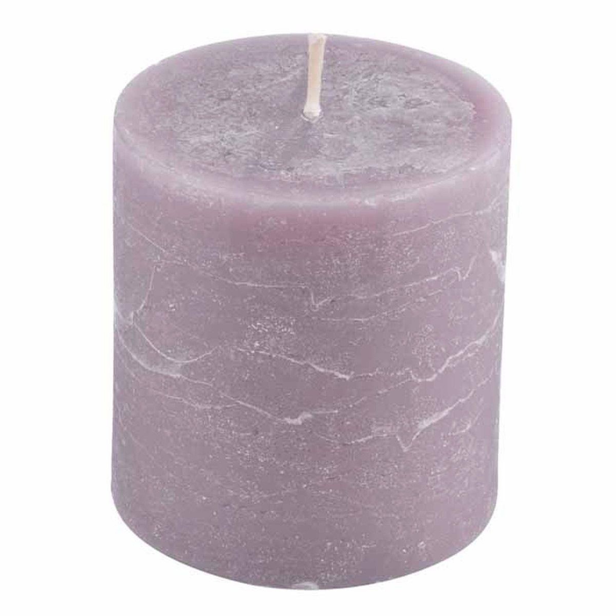 HOMEA Bougie déco pilier  rustique  7cm taupe