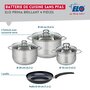 Voir la diapositive 2 : ELO Ensemble de 1 Poêle de cuisson 24 cm et 3 faitouts 16, 20 et 24 cm Elo Prima Brillant