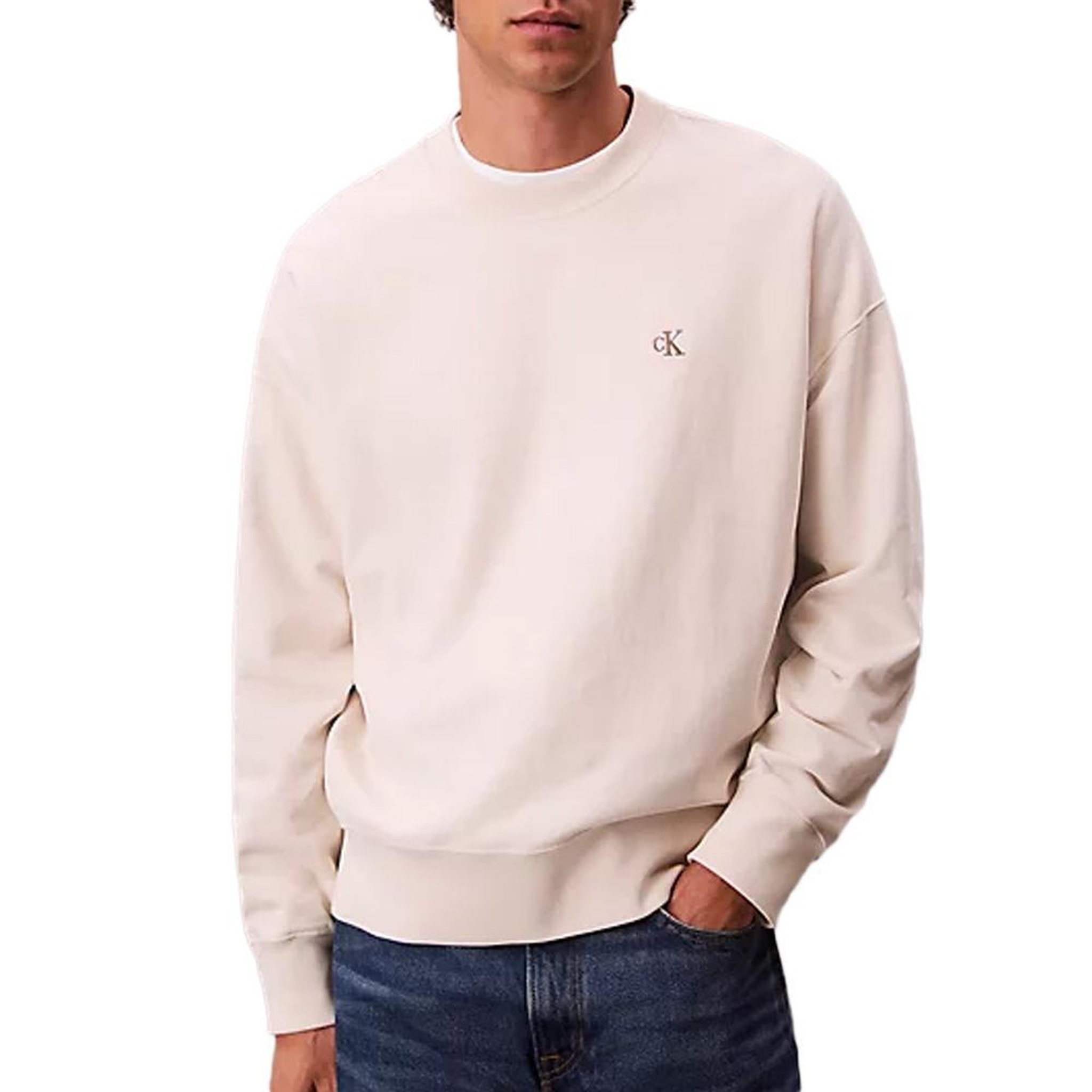 CALVIN KLEIN JEANS Sweat Beige Homme Calvin Klein Jeans Premium. Coloris disponibles : Blanc