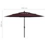 Voir la diapositive 6 : VIDAXL Parasol de jardin a 3 niveaux mat en aluminium rouge bordeaux