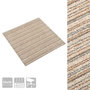 Voir la diapositive 3 : VIDAXL Dalles de tapis de sol 20 pcs 5 m^2 50x50 cm Beige raye