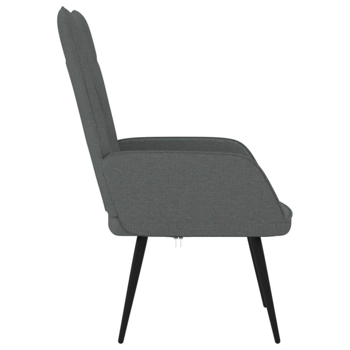 VIDAXL Chaise de relaxation Gris fonce Tissu