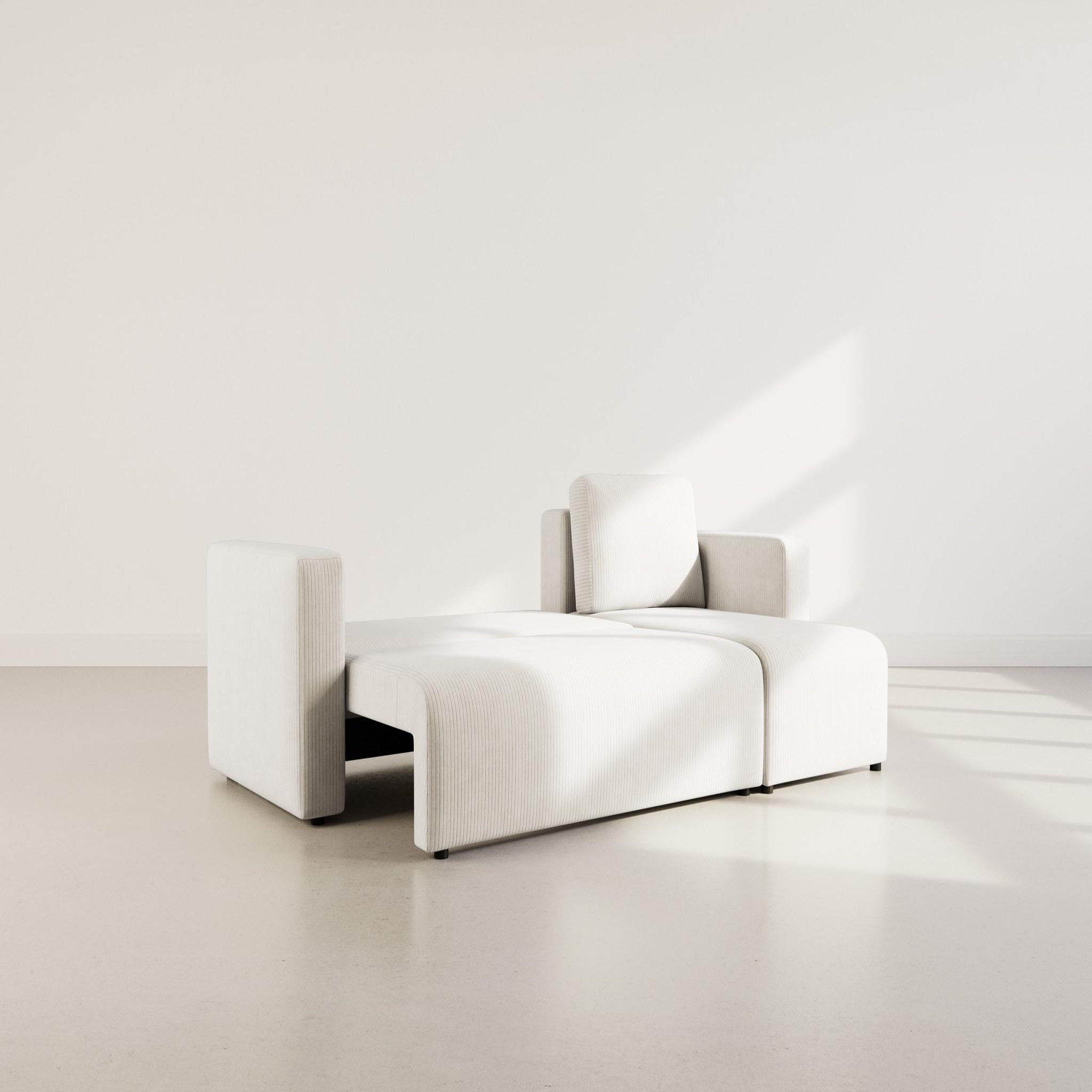 Voir la diapositive 2 : BEST MOBILIER Canopy - canapé d'angle réversible 4 places convertible avec coffre en velours côtelé