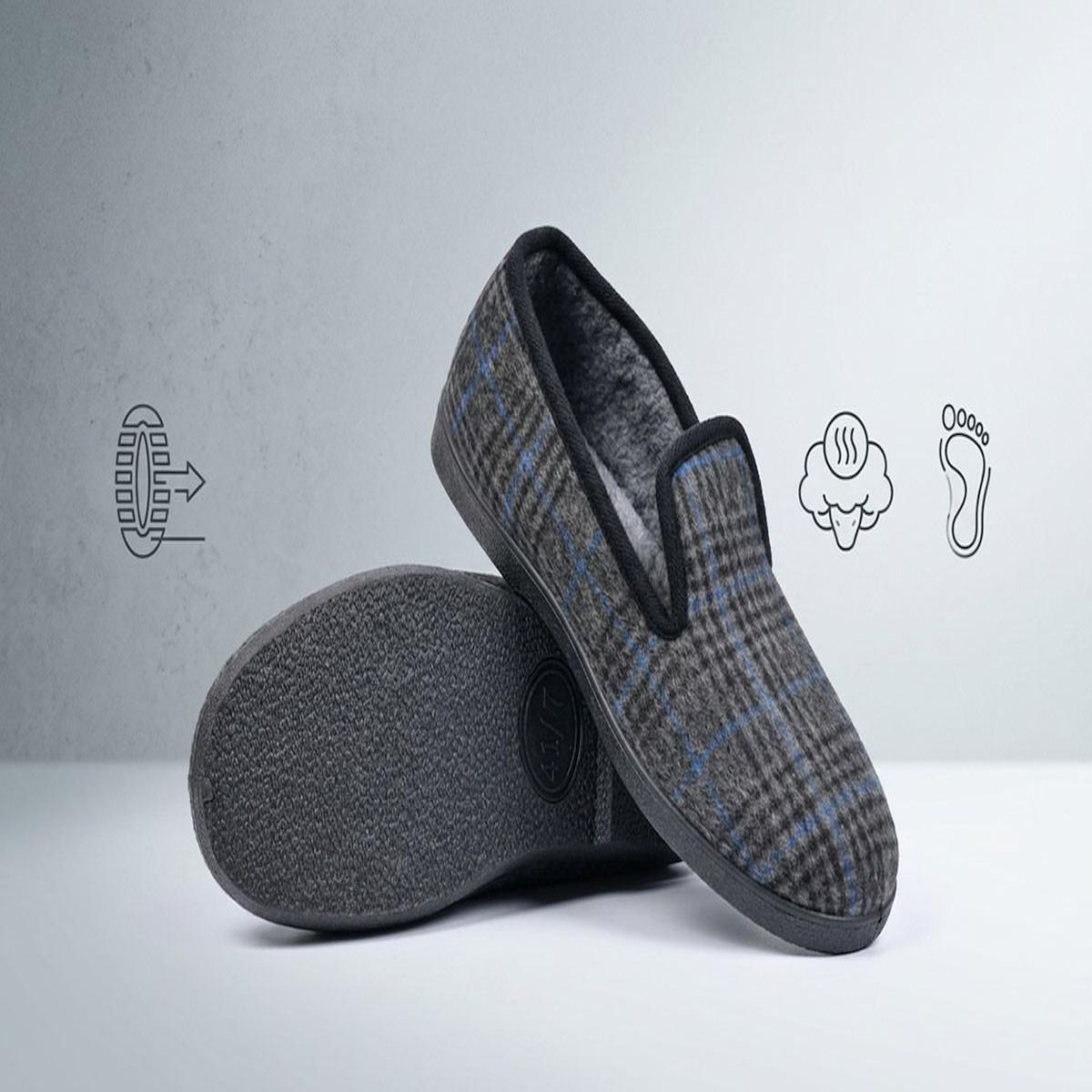 OZABI OZABI Pantoufles Homme Charentaises Chaudes Antidérapantes