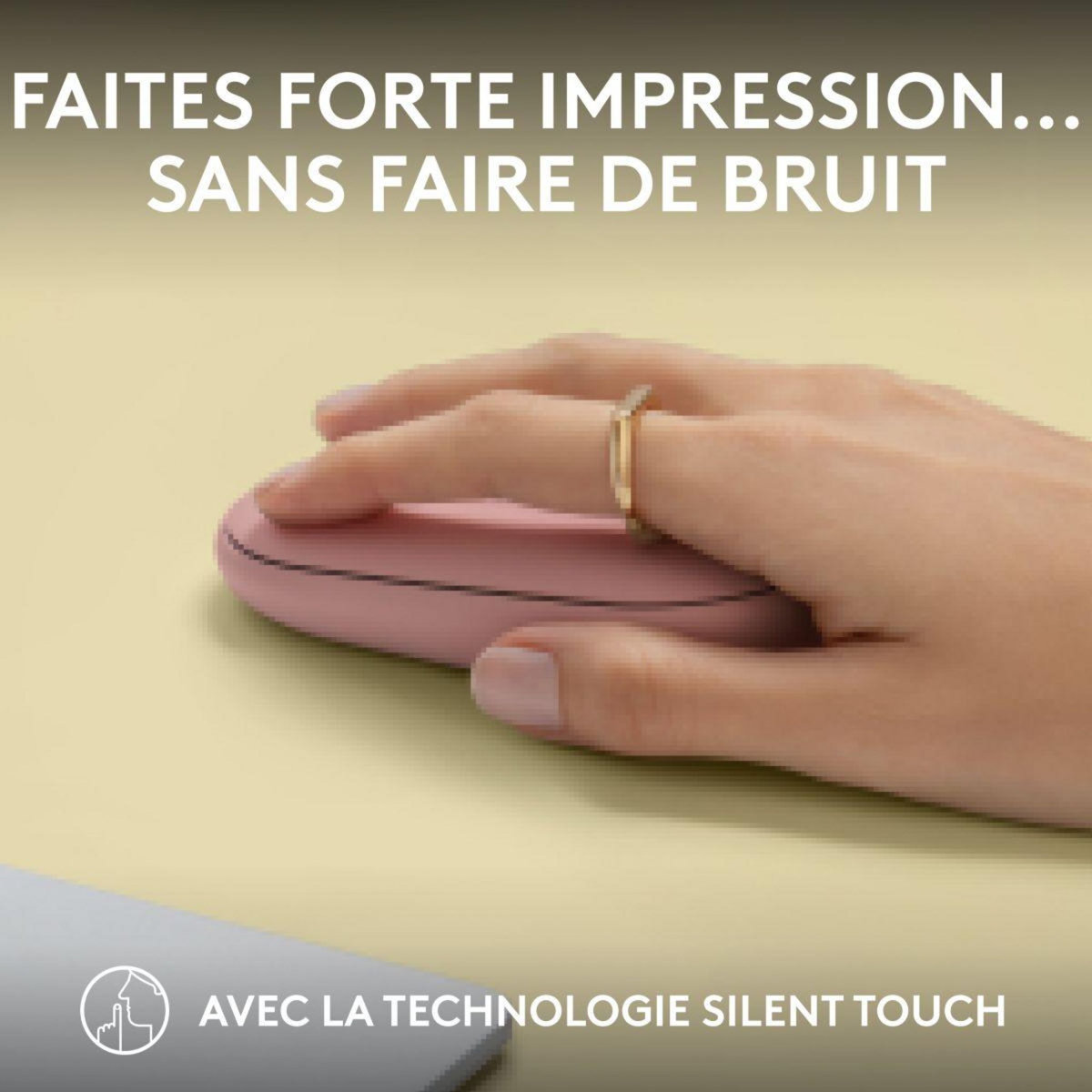 Logitech Souris sans fil Pebble 2 MS350s Rose