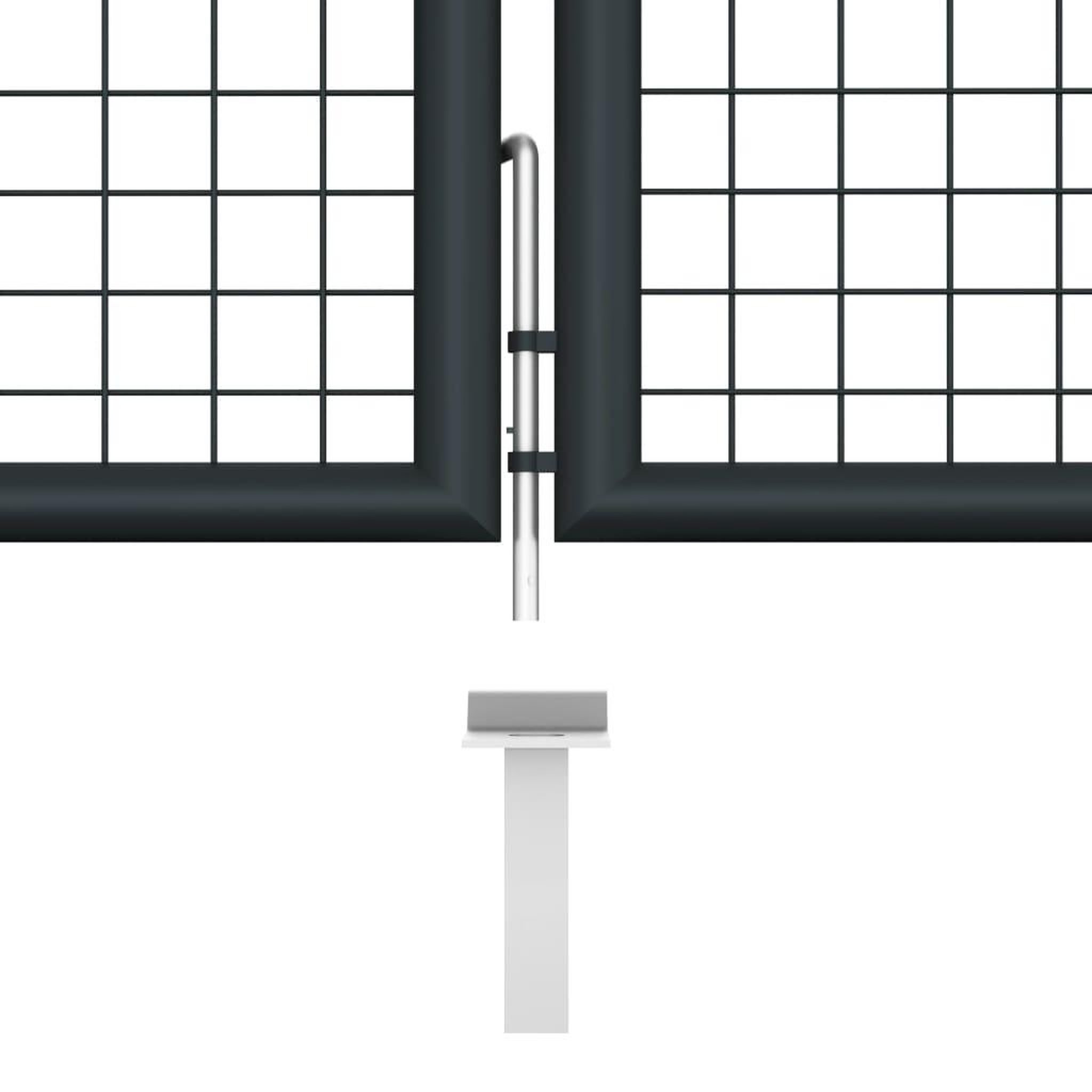 Voir la diapositive 5 : VIDAXL Portail en maille de jardin Acier galvanise 400 x 150 cm Gris