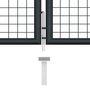 Voir la diapositive 5 : VIDAXL Portail en maille de jardin Acier galvanise 400 x 150 cm Gris