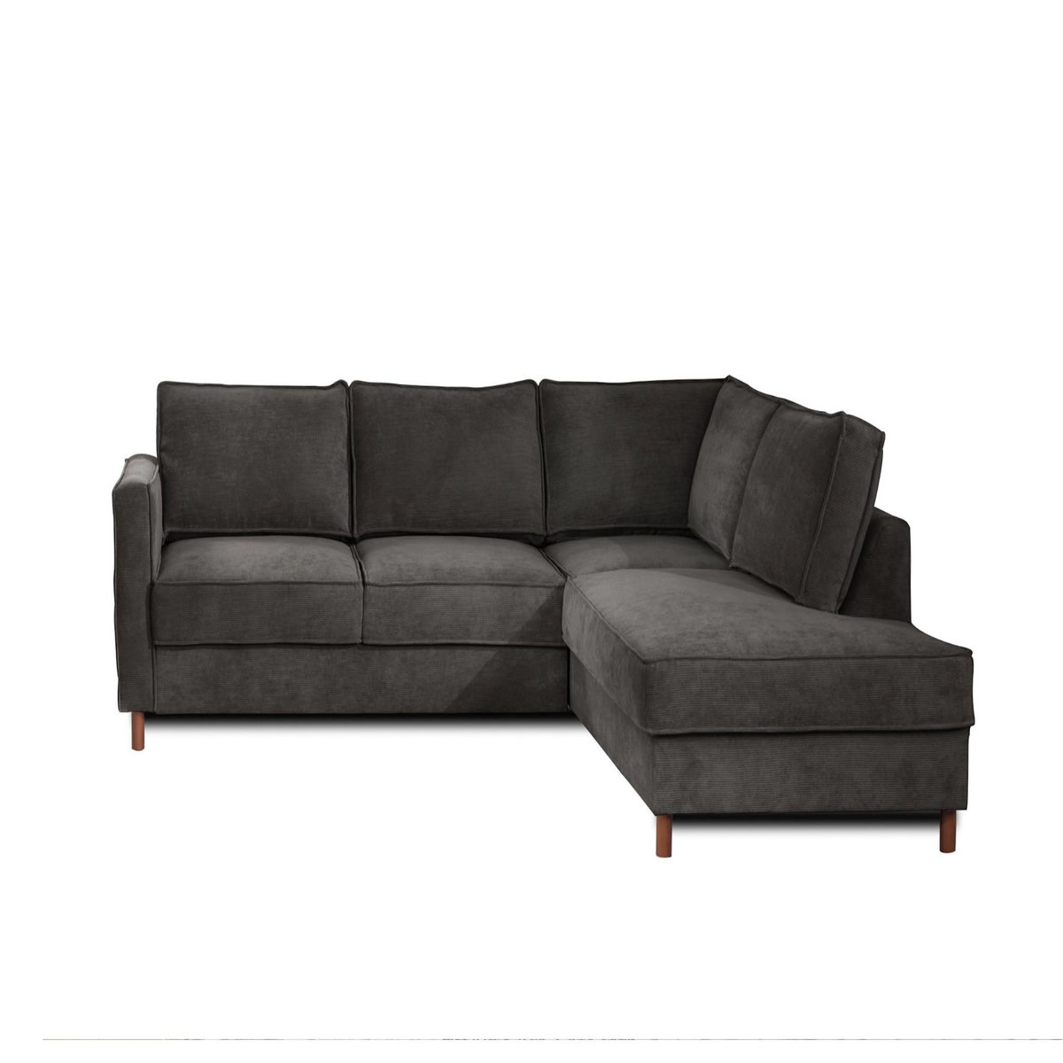 LISA DESIGN Jake - canapé d'angle droit - convertible - 5 places - en velours côtelé