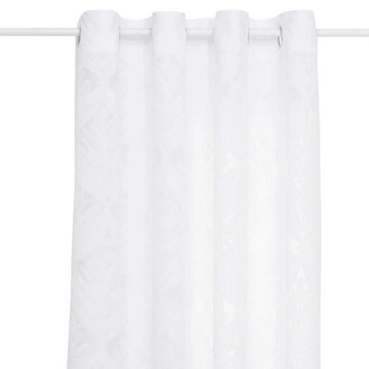 ATMOSPHERA Rideau Voilage Motifs Végétaux  Lazi  140x240cm Blanc
