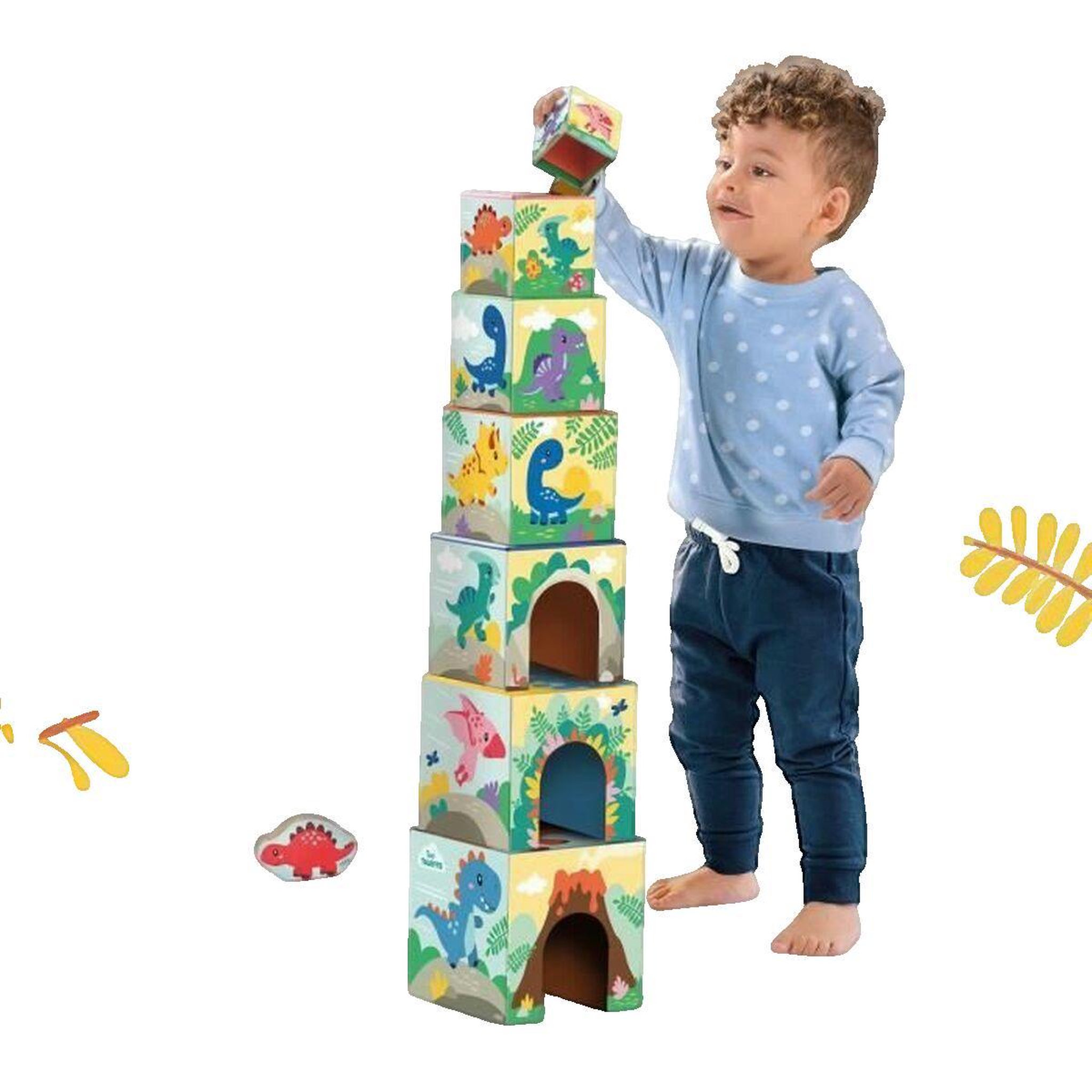 Voir la diapositive 3 : Creative Toys Jeu d'adresse SES Creative Tour de blocs dinosaures multicolore